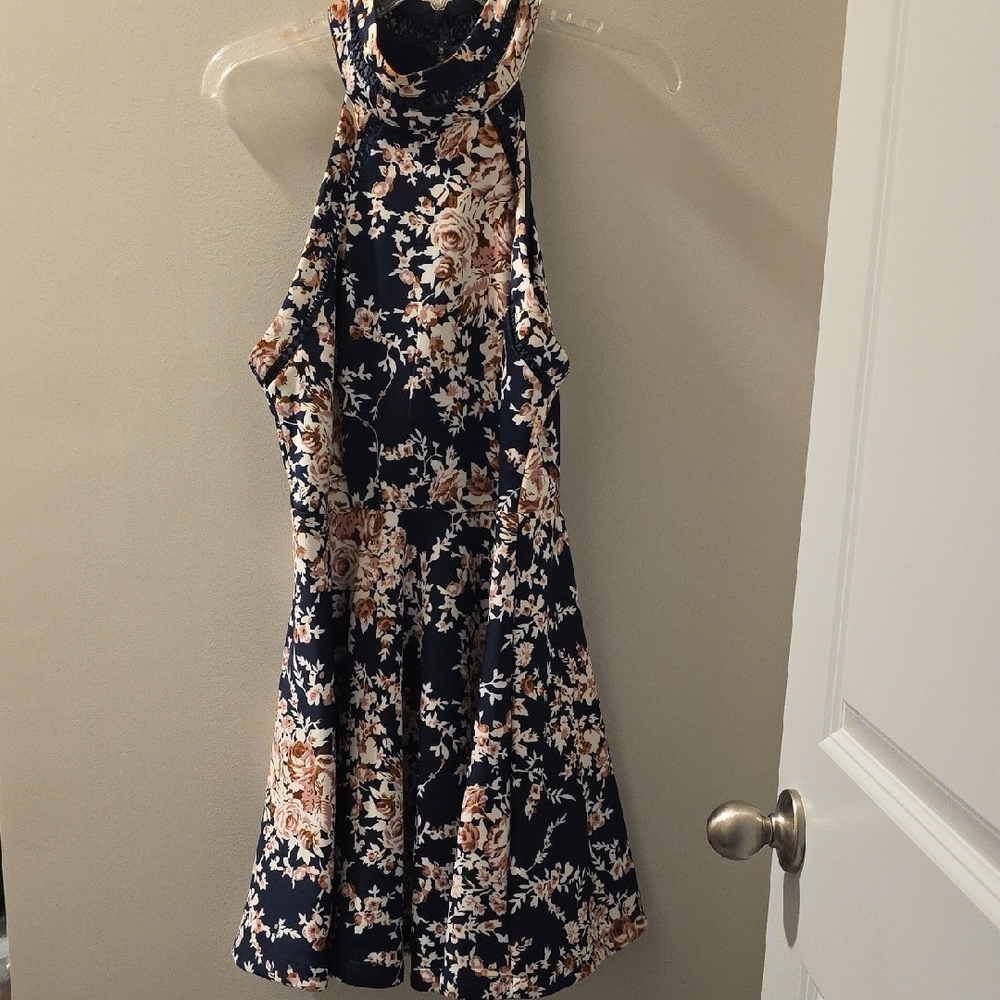 🌙 B Darlin Midnight Blue Floral Dress – Size 15/16 | Elegant & Feminine